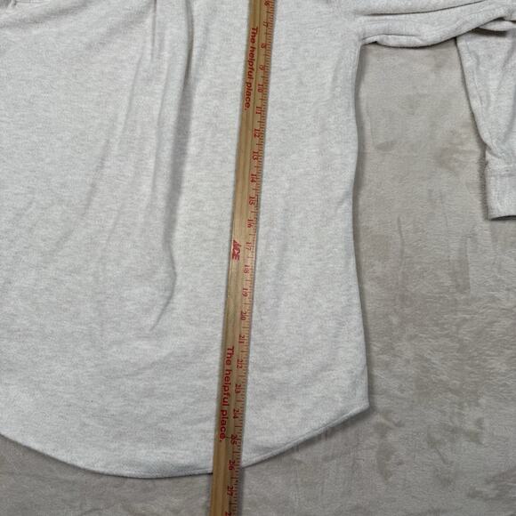 Faherty Legend Sweater Shirt Womens Size S Off White Flannel Pockets Button Up - Picture 7 of 7